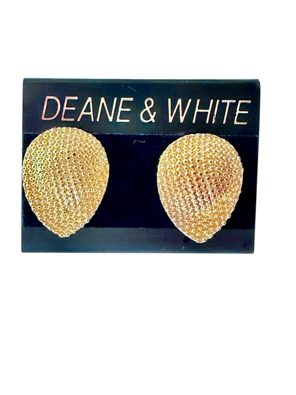 Deane & White Gold Tone Vintage 80’s 90’s Post Earrings Made in Korea.